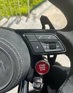 New Carbon Fiber+Alcantara+LED Steering Wheel+URUS paddle for Audi A S RS Q 14+