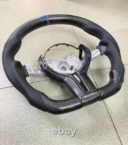 New Carbon Fiber Flat Steering Wheel + Cover for BMW M1 M2 M3 M4 M5 M6 X5 X6 F82