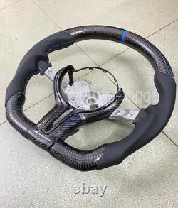 New Carbon Fiber Flat Steering Wheel + Cover for BMW M1 M2 M3 M4 M5 M6 X5 X6 F82