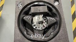 New Carbon Fiber + LED Steering Wheel + Cover forBMWE60 E61 E63 E64 04+ NoPaddle