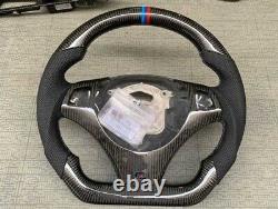 New Carbon Fiber Steering Wheel+Cover For BMW E90 E92 E91 E87 M3 05-13 no paddle
