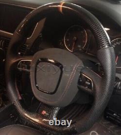New Carbon Fiber steering wheel Frame For Audi A3 A4 A5 A6 S4 S5 S6 S8 Q5 RS4/5