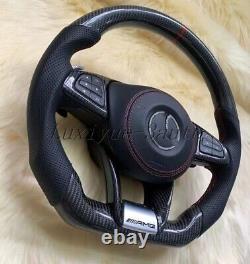 New Carbon fiber Steering wheel+Button/Bottom Cover for Mercedes-Benz W205 AMG