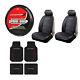 New Dodge Sideless Front Seat Covers Steering Wheel Cover and Floor Mats Set