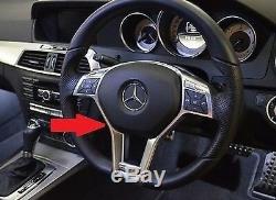 New Genuine Mercedes MB E W207 W212 C W204 Amg Steering Wheel Cover Silver Trim