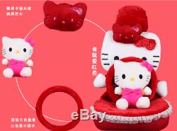 New Hello Kitty Car Seat Covers Steering Wheel Cover Head restraint 14pcs