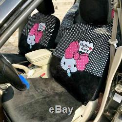 New Hello Kitty Car Seat Covers Steering Wheel Cover Head restraint 18pcs
