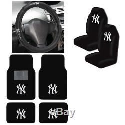 New MLB New York Yankees Car Truck Seat Covers Floor Mats Steering Wheel Cover