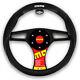 New MOMO Black Carbon Fiber Car Steering Wheel Cover Size M 14.5 15.5