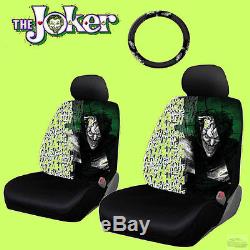 New Marvel Comic Joker Car Seat and Steering Wheel Cover Mats for TOYOTA