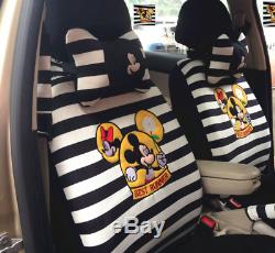 New Mickey Minnie Car Seat Covers Steering Wheel Cover Head restraint 18pcs