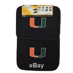 New NCAA Miami Hurricanes Car Truck Seat Covers Floor Mats Steering Wheel Cover