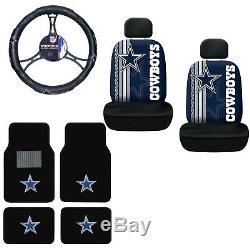 New NFL Dallas Cowboys Car Truck Floor Mats Seat Covers Steering Wheel Cover