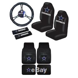 New NFL Dallas Cowboys Car Truck Seat Covers Steering Wheel Cover Floor Mats