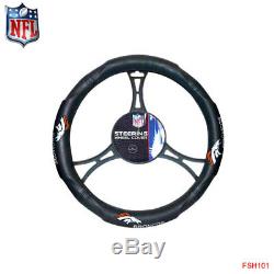New NFL Denver Broncos Car Truck Seat Covers Floor Mats Steering Wheel Cover