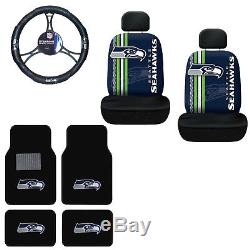 New NFL Seattle Seahawks Car Truck Floor Mats Seat Covers Steering Wheel Cover