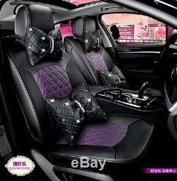 New PU Leather Car Seat Cushion 14pcs/set For All Car+steering wheel cover