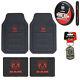 New RAM Head Logo Universal Fit Rubber Floor Mats and Steering Wheel Cover