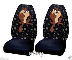 New Set Tasmanian Devil Taz Seat Covers Steering Wheel Cover & Rubber Floor Mats