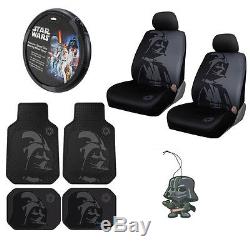 New Star Wars Darth Vader Car Truck Seat Covers Steering Wheel Cover Floor Mats