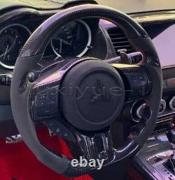 New carbon fiber+Alcantara steering wheel for Mitsubishi Evolution X GSR MR