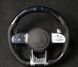 New carbon fiber LED+LCD custom steering wheel for Mercedes-Benz AMG Old To New