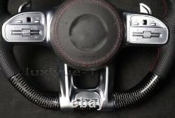 New carbon fiber LED+LCD custom steering wheel for Mercedes-Benz AMG Old To New