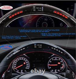 New carbon fiber LED smart flat steering wheel for Toyota GR supra A91 A90 20+