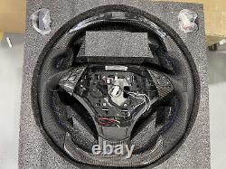 New carbon fiber+LED steering wheel+Cover for BMW E60 520i 528xi E61 07+No paddl