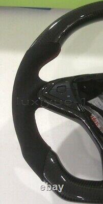 New carbon fiber Steering Wheel+Alcantara+carbon fiber cover for Tesla Model S X