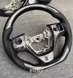 New carbon fiber flat sport steering wheel + Cover for Toyota Corolla 2014-2018