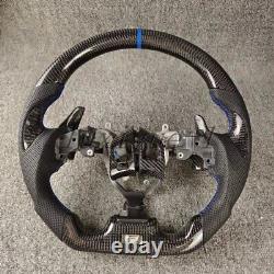 New carbon fiber steering wheel+Cover+Paddle for Lexus IS 250 300 ISF Blue 06-12