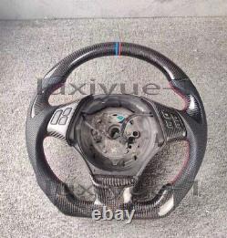 New carbon fiber steering wheel+Cover for BMW E60 E61 E90 E91 E92 E93 No paddle