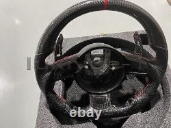 New carbon fiber steering wheel + Cover + paddle for Audi R8/TT/TTS/TTRS 07-15