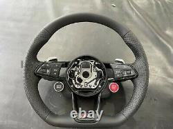 New leather steering wheel once start+mode selection for Audi R8 TT TTR TTRS 16+