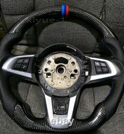 New real carbon fiber sports flat steering wheel for BMW Z4 E89 16+ No paddle