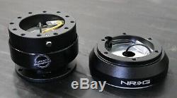 Nrg Short Hub Quick Release Steering Wheel Rs-2.0bk Mazda Miata Rx7 Rx8