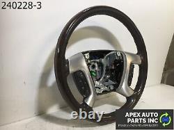 OEM 2007 Cadillac Escalade Black Leather Woodgrain Heated Steering Wheel