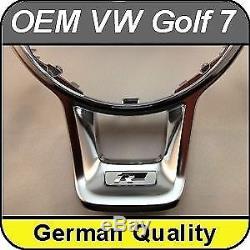 OEM VW Volkswagen Golf MK7 R Steering Wheel Clip Cover Badge Chrome