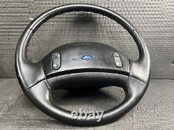 Oem 1992-1996 Ford F150 F250 F350 Bronco Black Leather Steering Wheel Cover