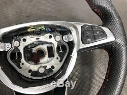 Oem Mercedes 15-18 C43 C63 C300 W205 Amg Steering Wheel Leather Paddle Shift