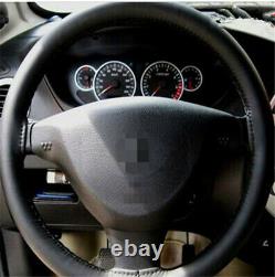 PU Leather Steering Wheel Cover Protector With Needle Thread Car Accessories
