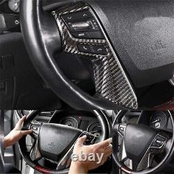 Panel Real Carbon Fiber Steering Wheel Cover Trim For Toyota Alphard 2015-22