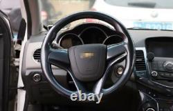 Pattern Steering Wheel Carbon For Chevrolet Cruze 2010-2015 2PC Cover Decor Trim