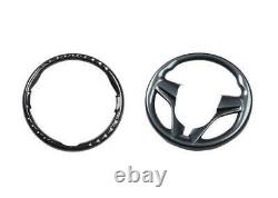 Pattern Steering Wheel Carbon For Chevrolet Cruze 2010-2015 2PC Cover Decor Trim