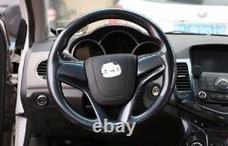 Pattern Steering Wheel Carbon For Chevrolet Cruze 2010-2015 2PC Cover Decor Trim