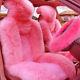 Pink Wool Fur Car Seat cover Steering Wheel Cover Gear Knob/Parking Brake Cover