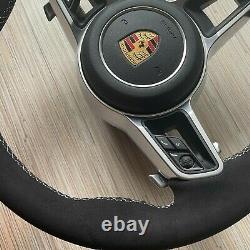 Porsche Macan 911 Carrera Cayenne 17 Alcantara Steering Wheel BLACK with PDK