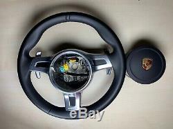 Porsche Panamera 997 Gts Steering Wheel With Airbag Black Leathe 970 991 981 958