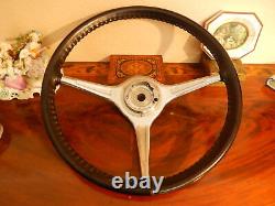 Porsche Steering Wheel 356 B C Carrera 2 VDM Original. Vintage Leather Covered